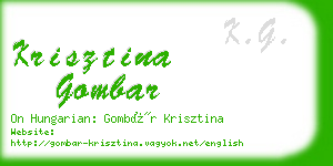 krisztina gombar business card